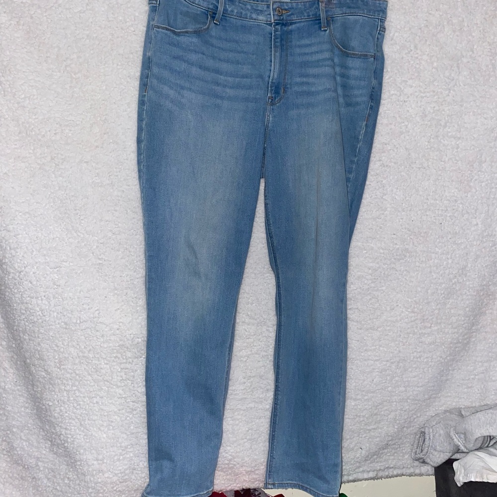 Old navy light jeans women size 16 high rise straight - Picture 3 of 6